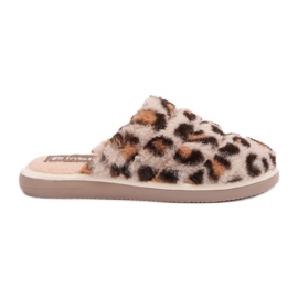 Leopard Dame Pels Hjemmesko Inblu EK000008 Beige