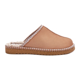 Inblu Dame Camel Hjemmesko med broderi hjemmesko brun