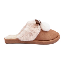 Tøfler til kvinder med kamelpels beige
