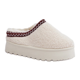 Beige platform snestøvler til kvinder