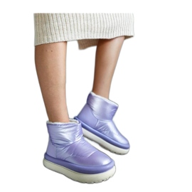 Lilla varme platform snestøvler violet