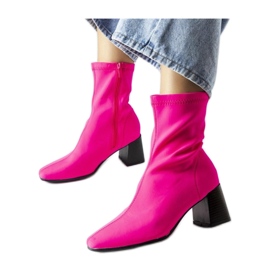Pink satin ankelstøvler Laforgen - Solea lyserød