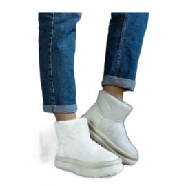 Beige varme platform snestøvler