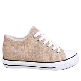 Gyldne wedge sneakers gylden