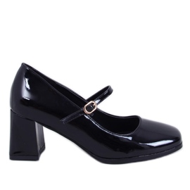 Maddoi Black patenterede højhælede pumps sort