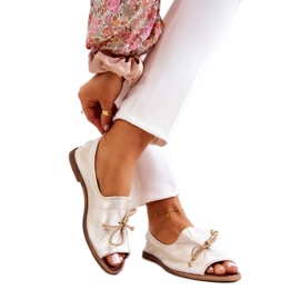 Balletlejligheder Model Nicole 2660/004 Hvid/Guld gylden