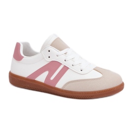 Sneakers med lav top til kvinder 7112 Hvid/Pink