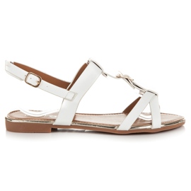 Pezzano Flade sandaler med regulering hvid