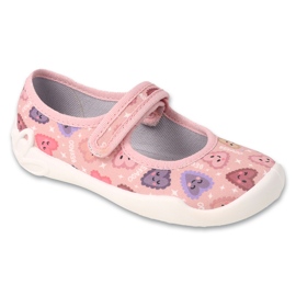 Befado børnetøfler med velcro, åndbare såler, 114X544, pink lyserød