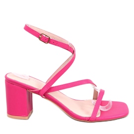 Fuchsia højhælede sandaler lyserød
