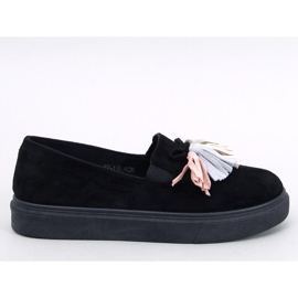 Sorte kvast loafers