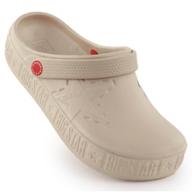 Beige flip-flops til kvinder Big Star II275012