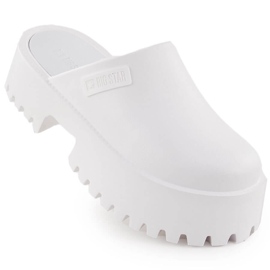 Hvide Big Star NN274015 flip-flops til kvinder med en massiv sål