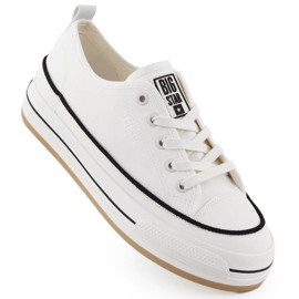 Hvide platformssneakers til kvinder Big Star NN274205