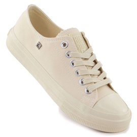 Beige tekstilsneakers til kvinder Big Star NN274286