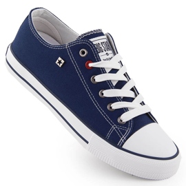 Marineblå Big Star NN274653 lav-top tekstilsneakers