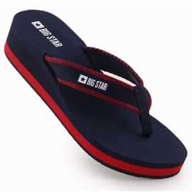 Kile-flip-flops til kvinder, marineblå Big Star NN274A725