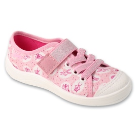 Befado børnetøfler 351X037 pink med applikationer lyserød