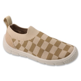 Befado børnetøfler 102X028, beige, ternet