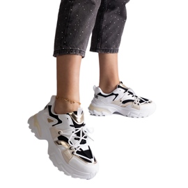 Hvide og sorte sportssneakers
