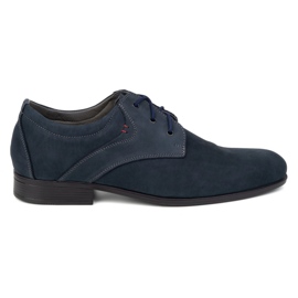 Olivier Elegante marineblå herresko i læder - Model 4683