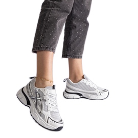 Sorte sportssneakers til kvinder hvid