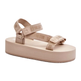Kvinders sandaler på platformen Big Star NN274A528 Beige