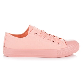 Bundet lave sneakers lyserød