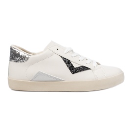 Kvinders sneakers glitter indsatser sort