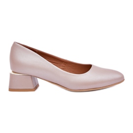 Lewski Shoes Lewski læderpumper 3118 mørk beige