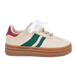 Kvinders sneakers med stifter beige