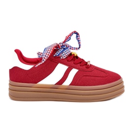 Kvinders sneakers med røde stifter