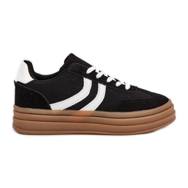 Stilfulde sneakers på den sort / hvide platform