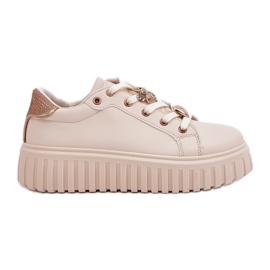 Kvinders sneakers med stifter beige