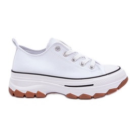 News Lav kvinders sneakers på platformen White hvid