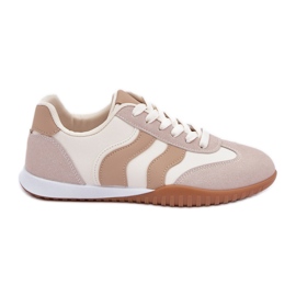 Klassiske kvinders sneakers med Eco Leather Beige