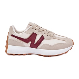 Beige-ban sneakers sneakers sportssko