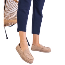 Beige kvindes loafers fra Ekozamsz
