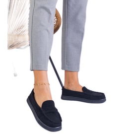 Sorte kvinders loafers fra Ekozamsz