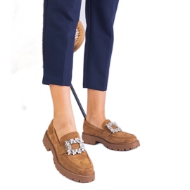 Brown Women's Loafers fra Ekozamsz med en elegant dekoration brun