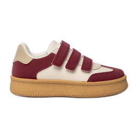 Kvinders bordeaux -sneakers rød