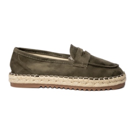 Kvinders espadrilles mørkegrønne loafers