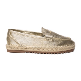 Espadrilles Women's Gold Metallic Loafers gylden