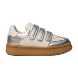 Kvinders sports-sneakers sølvhvide