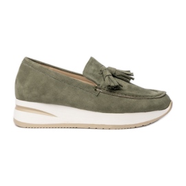 Kvinders grønne loafers