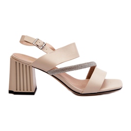 S.Barski Kvinders elegante sandaler på posten beige MR38-549