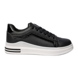 Kvinders sorte sports -sneakers