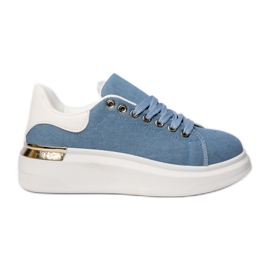 Kvinders blå sports -sneakers