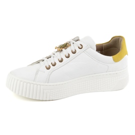 Olivier Kvinders lædersko sneakers 1279 hvid