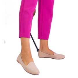 Beige klassiske ballerinaer fra Ekozamszu